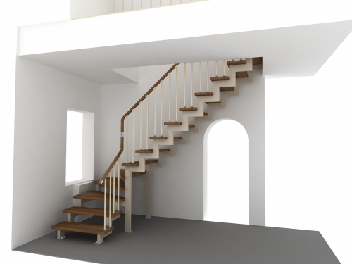 Модель устройства лестницы