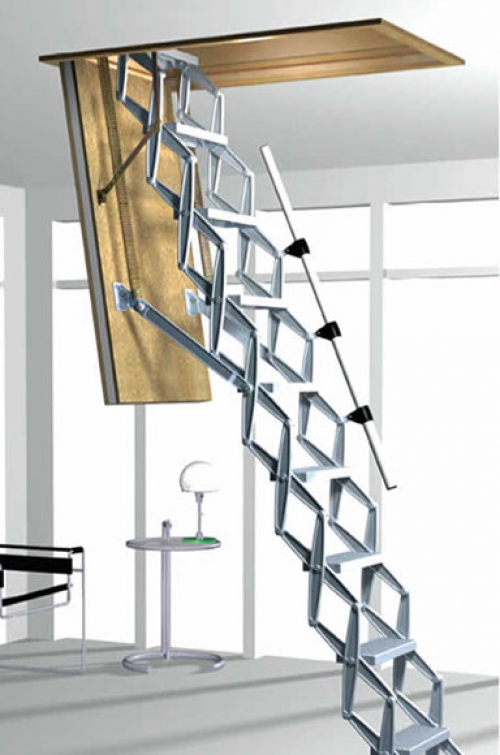 Выдвижная лестница с овальными элементами