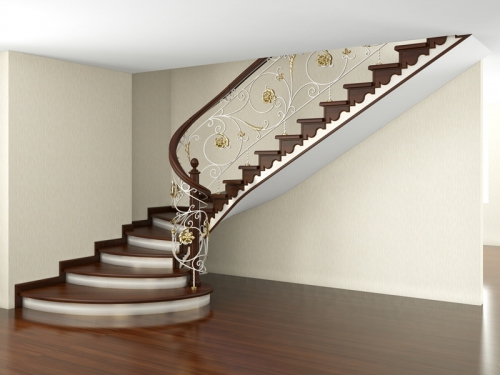 красивая лестница в частном доме